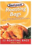 12 x Roasting Bags for Ovens and Microwaves Perfect Flavour Seal Cooking Bags for Roasting Chicken Fish Meat Turkey and Vegetables Medium Size