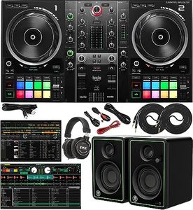 Hercules DJControl Inpulse 500 2-Channel DJ Software Controller Includes DJUCED DJ & Serato DJ Lite Software with Retractable Feet and CR3-X Pair Studio Monitors