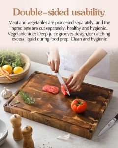 XINZUO Acacia End Grain Cutting Board – Durable Wood Chopping Block