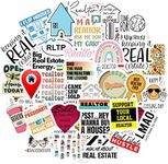 BulbaCraft 100 Pcs Funny Realtor Stickers, Real Estate Stickers, Funny Realtor Gifts for Women Agent, Real Estate Agent Gifts fo Women & Men Laptop Decals