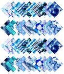 Soimoi Tie Dye Print Precut 5-inch Cotton Fabric Quilting Squares Charm Pack DIY Patchwork Sewing Craft-Blue