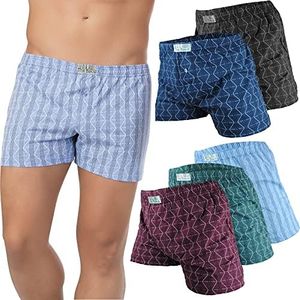 Dunkelstein Wow Angebot - Calzoncillos tipo bóxer para hombre (12 o 6 unidades, algodón, tallas S, M, L, XL, 2XL, 3XL, 4XL, 5XL, 6XL), 4800 6er Pack Multicolor, XXXXXL