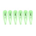 HD Novelty Hair Accessories Snap Hair Clips Glitter Bendies Sleepies 6Pcs 5CM Snap Hair Clips School Colours Hairclips Hair Christmas and Parties Accessories for Girls & Women (Green)