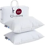 Lincove Down Alternative Bed Pillows for Sleeping, Luxury Premium Hotel Collection for Back and Side Sleeper Pillows for Adults, Neck Support Fluffy Pillows for Bed, Standard, 2 Pack