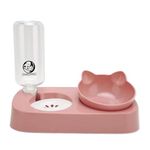 Foodie Puppies Gravity Cat Food and Water Bowl Set - (Red) | 2in1 Automatic Drinking Flowing Water and Food Bowl | Detachable Elevated Cat Bowl Stand Wet and Dry Food Bowl for Cats & Small Dogs