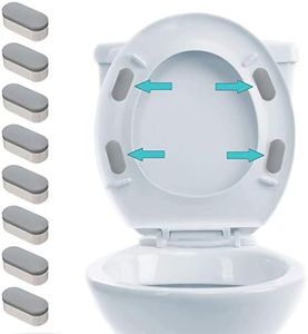 iFealClear 8 Pcs Universal Toilet Seat Bumpers for Bidet, Toilet Lid Rubber Bumpers for Changing Heights, Strong Adhesion Toilet Seat Bidet Buffer with 8 Extra Thickness Pads for Home, Hotel, Hospital