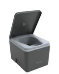 TRELINO Evo S Composting Toilet Anthracite | Portable Composting Toilet for Camping and Outdoor | Odourless | 4.5L & 6.5L Capacity | 33 x 39 x 29.6 cm