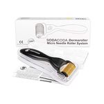 Sodacoda 1200 TITANIUM Micro Needles Derma Roller for mild acne scars, mild chicken pox scars, mild ice pick scars, anti ageing treatments, thinning hair, remove pigmentation, graying hair -1.0 mm