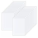 20 Pcs 5" X 7"X 0.8"(2mm) Transparent Acrylic Sheets, Clear Acrylic Panel, Clear Plexi Glass Sheets with Protective Film for Signs Glass Replacement Project Display DIY Craft Photo Frame