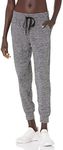 Amazon Essentials Women's Brushed Tech Stretch Lounge Jogger Pant (Available in Plus Size), Dark Grey Space Dye, Medium