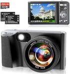 Digital Camera for Photography Autofocus 4K 48MP Vlogging Camera for YouTube with SD Card, 3" IPS Screen Compact Travel Camera with 18X Digital Zoom, Flash, Anti-Shake, 2 Batteries