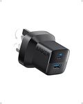 USB C Plug, Anker 33W 2-Port USB C Charger for Laptop, iPhone 15/15 Pro Max/14/13, Galaxy, Pixel, iPad, and More (Cable Not Included) - Black