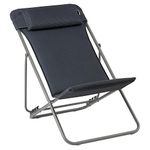 Lafuma Maxi TRANSAT Folding Sling Chair, Dark Grey