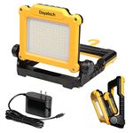 DAYATECH LED Work Light Rechargeable - Cordless Portable Work Light 4000/2000/1000LM Compatible with Dewalt, Milwaukee, Makita, Bosch 18V Power Tool Battery with Magnetic Base（Tool Only)