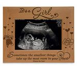 Kate Posh - Sometimes the smallest things take up the most room in your heart - Winnie the Pooh Sonogram Picture Frame (3 1/2 x 5 Horizontal - It's a Girl)