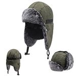 Eskimo Windproof Winter Warm Trapper Trooper Hats Ushanka Russian Aviator Cap Ear Flaps