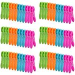 72 PCS Colorful Plastic Clothespins, Powerful Clothes Pegs, Windproof Laundry Pegs, Clothes Drying Line Pegs, Socks Clips Clothes Pins Pegs Clamps, Laundry Clothes Pegs, Colorful Clips for Laundry