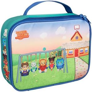 Daniel Tiger's Neighborhood Insulated Lunch Sleeve - Reusable Heavy Duty Tote Bag w Mesh Pocket - Swing with Friends