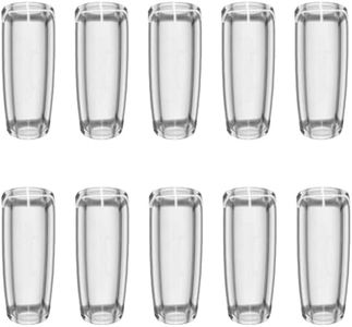 Reusable Glass Filter Tips for Cigarettes, Glass Rolling Tip Ø9mm Outer Diameter 25mm Length Round Mouthpieces, 10 pcs Transparent Color Easy to Clean 9 x 25mm
