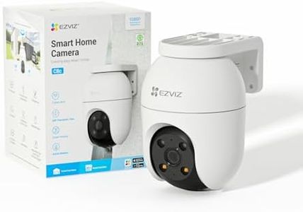 EZVIZ Cámara Vigilancia WiFi Exterior 360°,1080P Cámara IP de Seguridad,Visión Nocturna a Color,Detección IA de Personas,Seguimiento Zoom Auto,Audio Bidireccional,Sirena, Alexa/Google,C8c 2MP