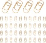 LAHONI 150 Pieces Cute Paper Clips, Mini Smooth Steel Wire Heart Shaped Paperclips Bookmark Clips for Office Supplier School Student (0.79 inch/20mm) Gold