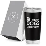 Dogs Over People Travel Tumbler - Personalized Vacuum Insulated Stainless Steel Dog Lover Travel Tumbler with Lid and Straw - Gifts for Dog Lover - Funny Dog Tumbler - Dog Mom - Dog Owner - Travel Mug