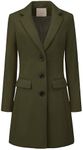Allegra K Women's Notched Lapel Sin