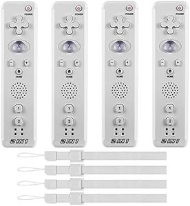 MODESLAB Wii Remote, 4 Packs Wii Motion Plus Controller with Wrist Strap Replacement Remote Controller Compatible with Wii Wii U Console