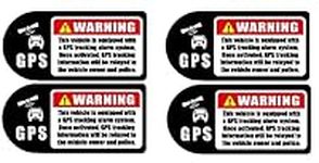 4Pcs Warning GPS Tracking Stickers 