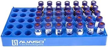 ALWSCI 2ml Vial Rack Lab HPLC Vial Holder, Autosample Vial Tray with 50 Holds Diameter 12mm, Centrifuge Tube Rack HPLC Sample Bottles Rack Stackable Tube Rack