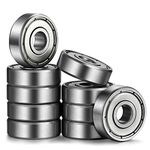 ZUBSHA 627ZZ/10PICS Z3 V3 Deep Groove Ball Bearing Double Shield Bearing Steel Bearings For 3D Printer or Robotics or DIY Projects (608ZZ,8 * 22 * 7mm)