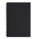 KisSealed Spiral Notebook,10 Pack A5 Spiral Journal Sketchbook,50 Sheets/100pages Blank Page Notebooks Bulk for Students Office Business Travel,5.5 x 8.3 Inches(Black Cover)