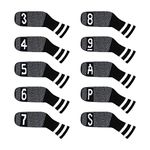 Scott Edward 10 Pcs Golf Club Head Covers for Irons Cuteness Basically Socks Shape Washable Durable Golf Club Head Protector Double Sided Knit for All Brands Callaway, Ping, Taylormade, Cobra Etc