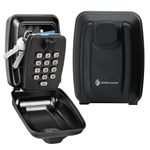 XShield 12-digit Combination Key Safe | Wall-mount Lock Box | Weatherproof & Heavy-duty | Large Capacity For Keys & Access Cards | Outdoor Security Lockbox For Home & Business