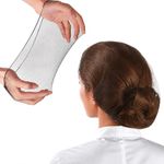 Hair Net 100 Pcs, Smilco 20 Inches Elasticity Invisible Elastic Mesh Wig Nets for Hair Bun Making Ballet Dancer Kitchen Food Serive (Black)