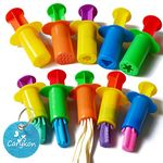 Carykon Dough Extruders Set Assorted Designs, Set of 10, 5 Patterns - Random Colors