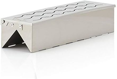 BBQ-Toro Caja de Ahumado de Acero Inoxidable "Triángulo" | 31 x 8,5 x 6,5 cm | Caja de Aroma para Barbacoa de Gas, de Carbón, Eléctrica | Smoke Box | Caja de Ahumar | Ahumador Universal