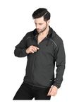 RAXEDO Rain Coat for Men Waterproof, Sunscreen Jacket for Man, Windcheater for Men, Jacket for Man Summer Wear, Reflective Dry Fit Jackets (IN, Alpha, L, Olive Green)