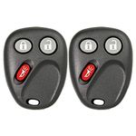 2 New Keyless Entry 3 Button Remote Car Key Fobs for Select GM w/FREE DIY Programming Guide