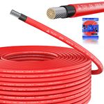 Solar Cable 10 meters 6mm² – Weatherproof, Tinned Copper Cable Connector for Rust & Oxidation Protection – Red Solar Panel Cable – DC 1,500V / AC 600V Solar Wire by RELIAGINT