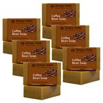 Simply Vedic Energizing 6-Pack Coffee Bean Soap Bar For Clean Body, Hand, Face| Made With Arabica Coffee Bean, Cold Pressed With Coconut Oil |Infused with Vitamins, Antioxidants |Hand-Made (3.5 OzX 6)