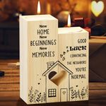 KAAYEE New Home Gifts, Heart Shaped Candle Holder House Warming Gifts New Home, Moving in Gifts for Friends Women Couple Family, New Home New Adventure New Memories Presents (Housewarming)