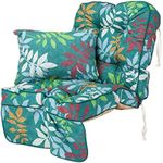 Alfresia Swing Seat Cushion - Replacement Garden Swing Seat Cushion, Classic Style, Matching Scatter Cushion Included, Tightly Packed Crumble Foam, Use Swing Seat (Alexandra Green Leaf)