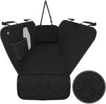 Active Pets Dog Car Seat Cover Car Seat Protector- Dog Seat Cover for Back Seat of SUVs, Trucks, Cars - Waterproof & Convertible Vehicle Dog Hammock for Car Backseat - Mesh Window - Black