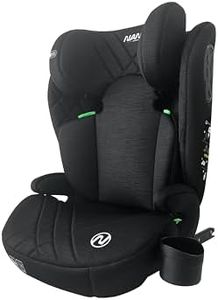 NANIA Siège auto enfant Isofix Bari I-size 100-150 cm-Groupe 2/3- environ 4-12 ans -Rehausseur siège auto pour enfant Isofix avec Protection Latérale - Appui-tête Réglable- Porte gobelet- avec Isofix