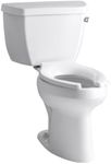 Kohler KOH3493-RA-0 Highline 1.6 GPF Two-Piece Elongated Comfort Height Toilet with Right Hand Trip Lever - Less Seat White