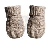 Royal Icon Baby Knitted Mittens Baby Boys Girls Soft Warm Mittens Set Cable Knit Mittens Colours Available NB-12 Months RI12 (Coffee)