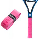 Raquex Enhance Replacement Racket Grip: Tennis Grip, Badminton, Squash Grip Tape, Padel, Pickleball. 14 Colours. Premium, Self-Adhesive Tennis Racquet Grip with Finishing Tape (Pink, 1 Grip)