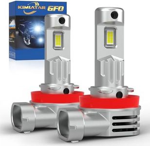 KIMLATAR H11/H9/H8 Fog Bulbs Xenon White H11/H8/H9 Bulbs Halogen Raplacement Fog Lights Pack of 2
