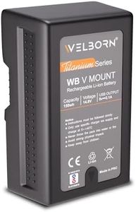 WELBORN V Mount 14.8V 150Wh Rechargeable Li-ion Battery for Broadcast Video Camcorder, V Mount Battery for Sony HDCAM, XDCAM, Digital Cinema Cameras Series and Other Camcorders
